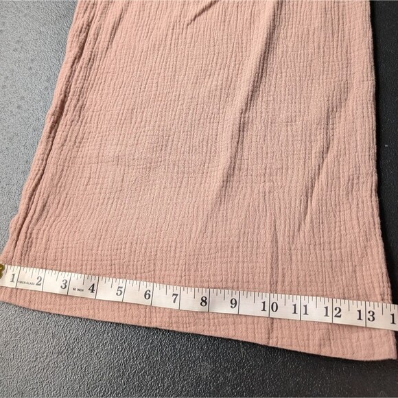 Monrow Gauze Wide Leg Cargo in Pecan Cotton Pull On Elastic High Waist Size XS - Picture 7 of 12